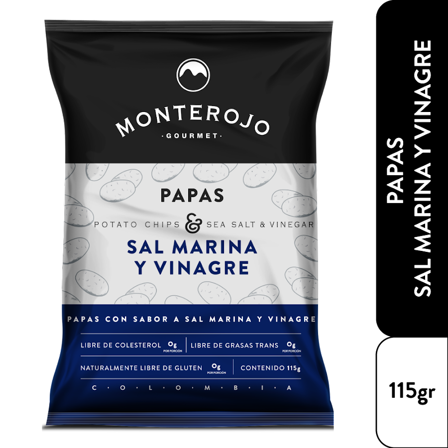 Papas Monterojo Sal Marina y Vinagre 115gr