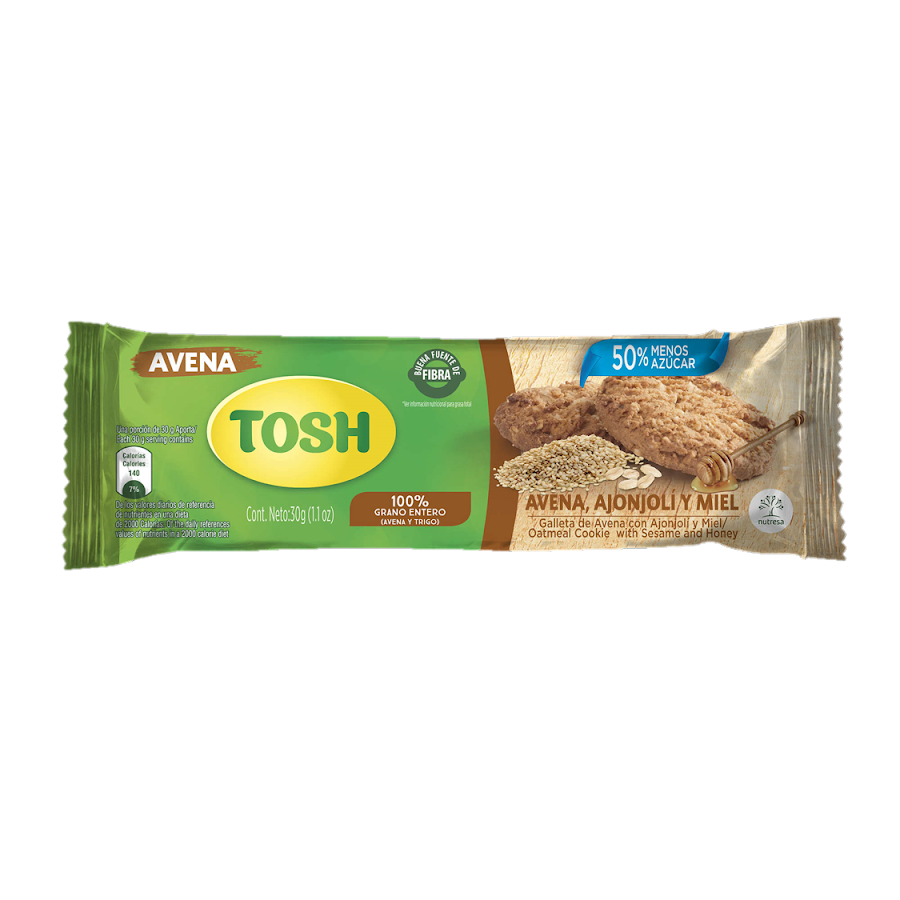 Galleta Tosh Avena Miel Ajonjoli x 30Gr