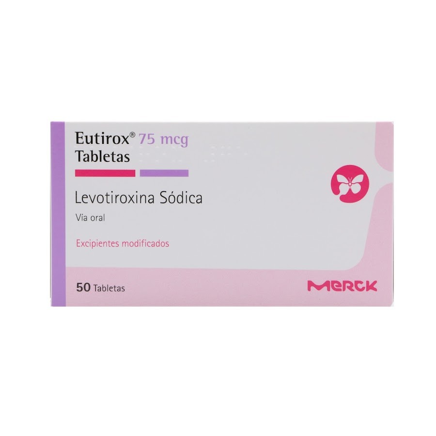 Eutirox 75Mcg Tabletas Caja x50Tab. Merck Levotiroxina Sódica
