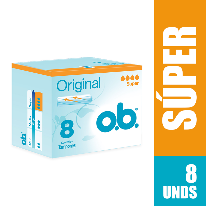 Tampones OB Original Super Absorbentes Caja x 8Uni