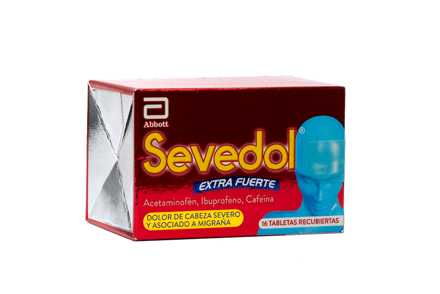 Sevedol Extra 250mg Tab.Cajax16Tab.LAF Acetaminofén Ibuprofeno Cafeína