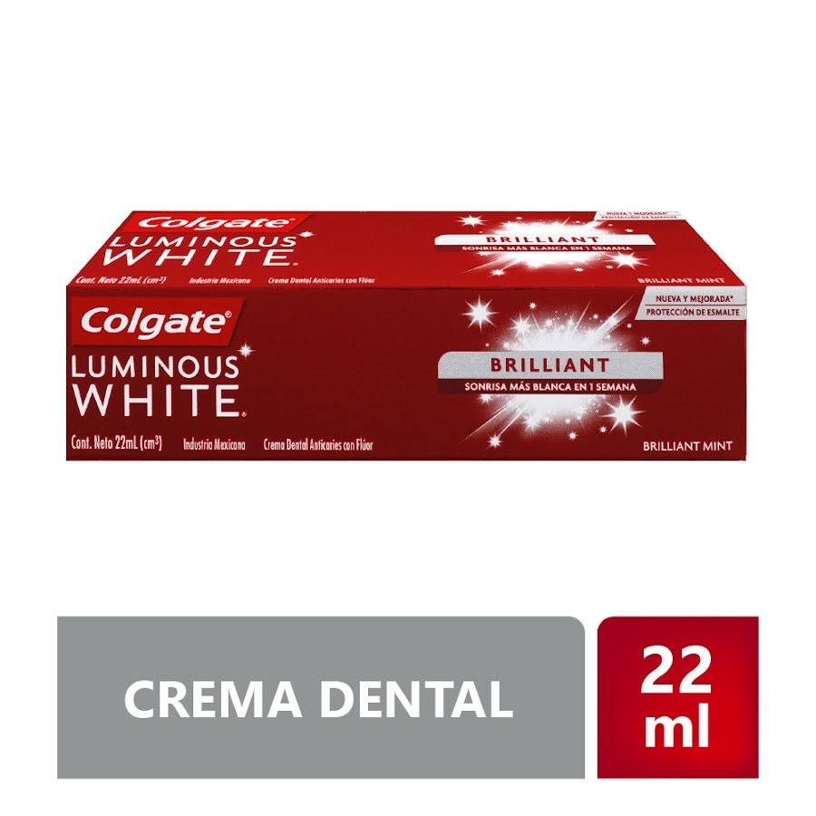Crema Dental Colgate Luminous White Brilliant caja x22Ml
