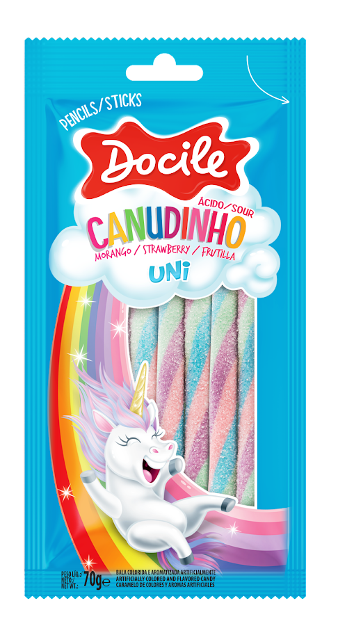 Gomitas Docile Canudinho Unicornio x 70gr