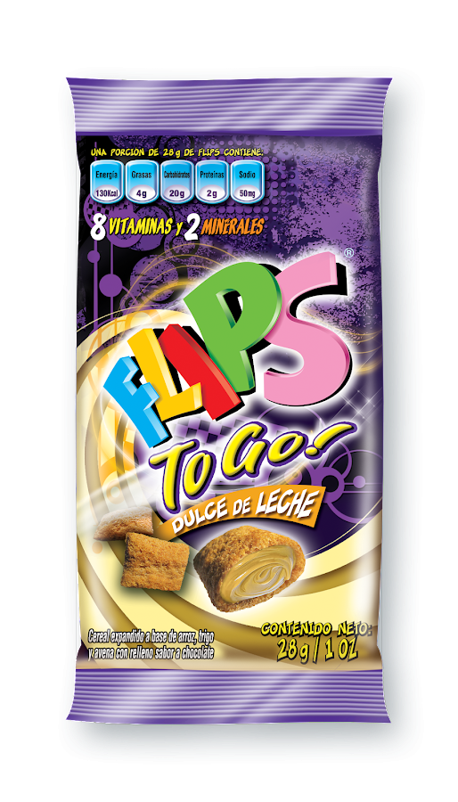 Cereal Flips Dulce De Leche To Go Paquete X28G.