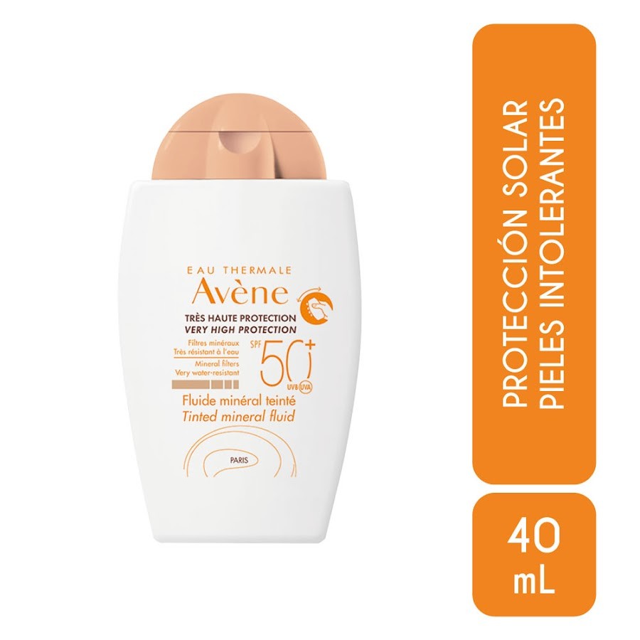 FLUIDO MINERAL AVENE PROTECCIÓN SOLAR CON COLOR PIEL SENSIBLESPF 50
