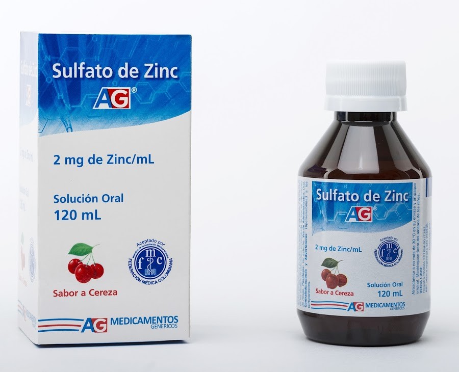 Sulfato Zinc 2mg/Ml Solución Oral Cereza Frasco x 120mL