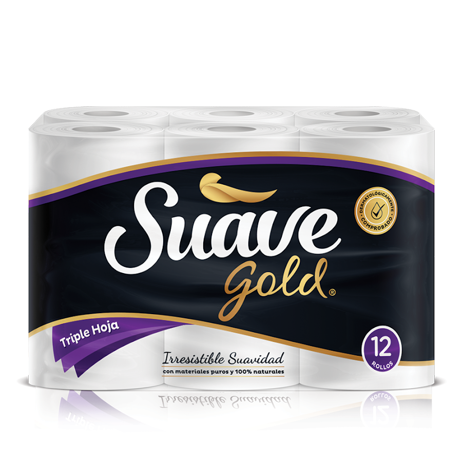 Papel Higienico Suave Gold Triple Hoja X12Unidades