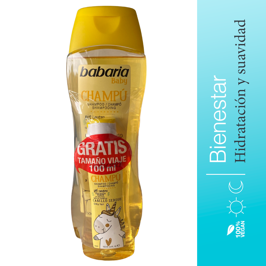 Pack Shampoo Babaria Baby Cabello Sedoso x 500ml