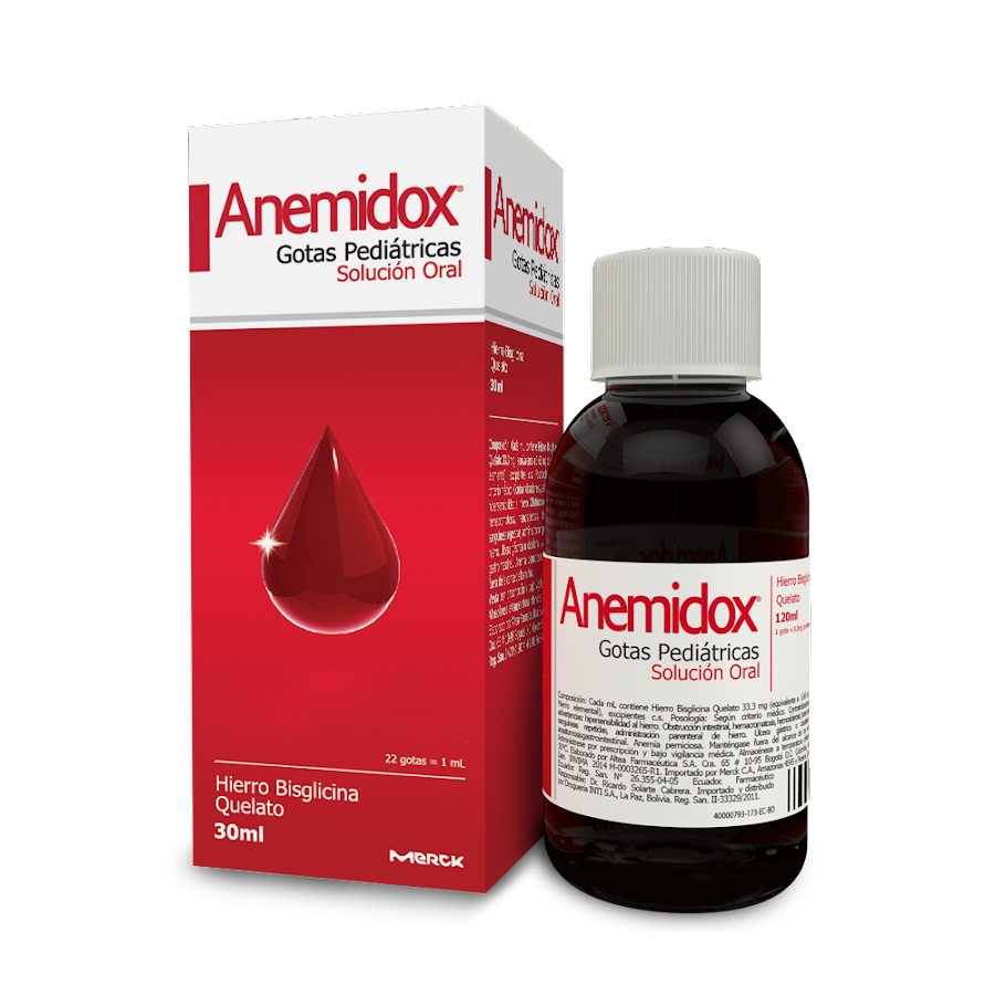 Anemidox Pediátrico Gotas Fco. x30Ml. Merck Hierro Bisglicina Quelato