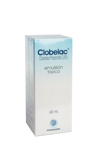 Clobelac 0.05% Emulsión Fco. x60Ml. PHARMADERM Clobetasol Propionato