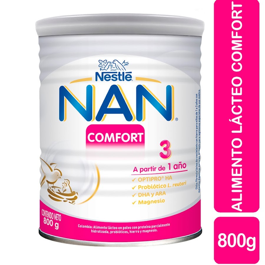 Alimento Lacteo Nan Etapa 3 Comfort Lata x 800Gr