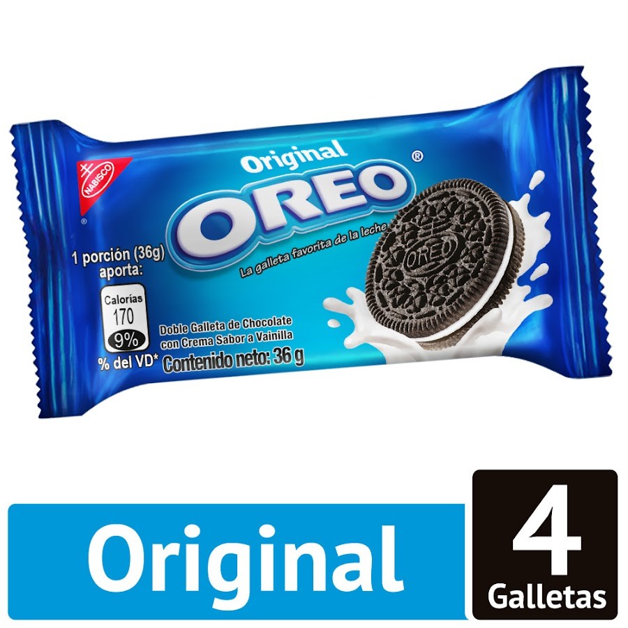 Fracción Galletas OREO Original Paquete x4Und. x36G.