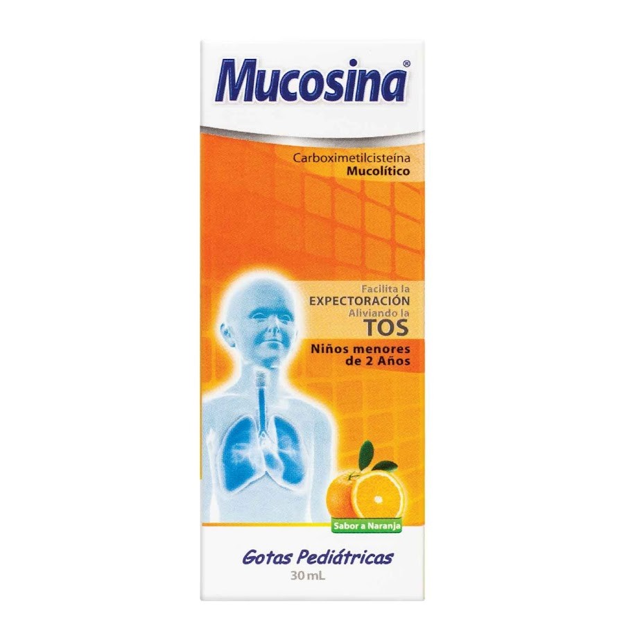 MUCOSINA Naranja Got. Pediátricas Fco. x30Ml. PFI Carboximetilcisteína