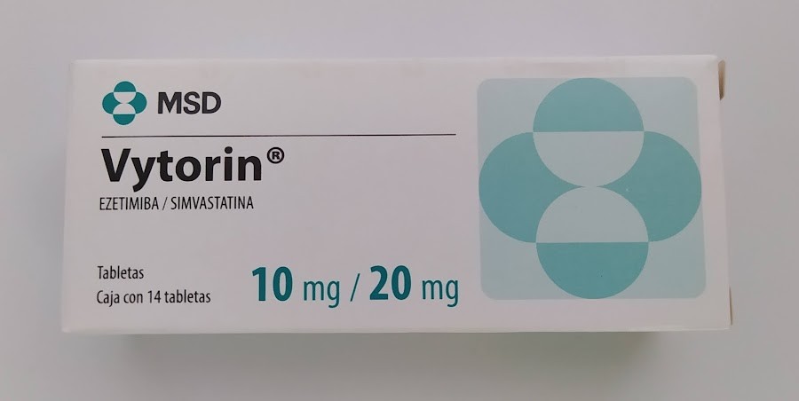 Vytorin 10/20Mg Tabletas Caja x14Tab. MSD Ezetimiba Simvastatina