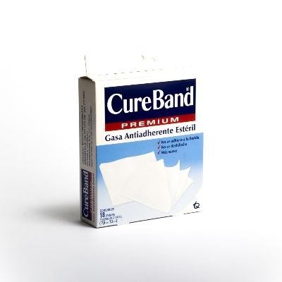 Gasa CURE BAND Premium Antiadherente Estéril x18und