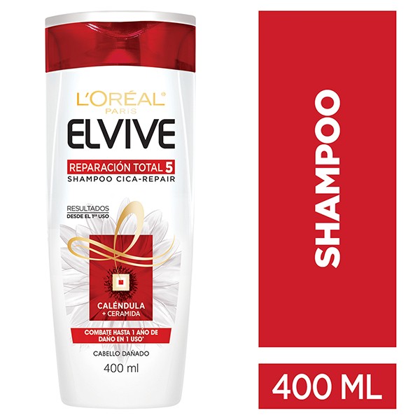 Shampoo L´OREAL ELVIVE reparación total 5+ reparador x400ml