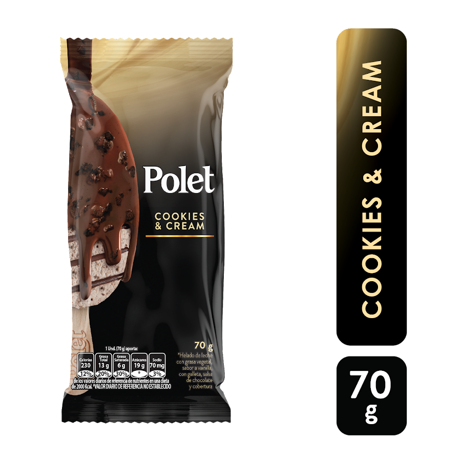 Paleta Polet Cookies and Cream x70Gr