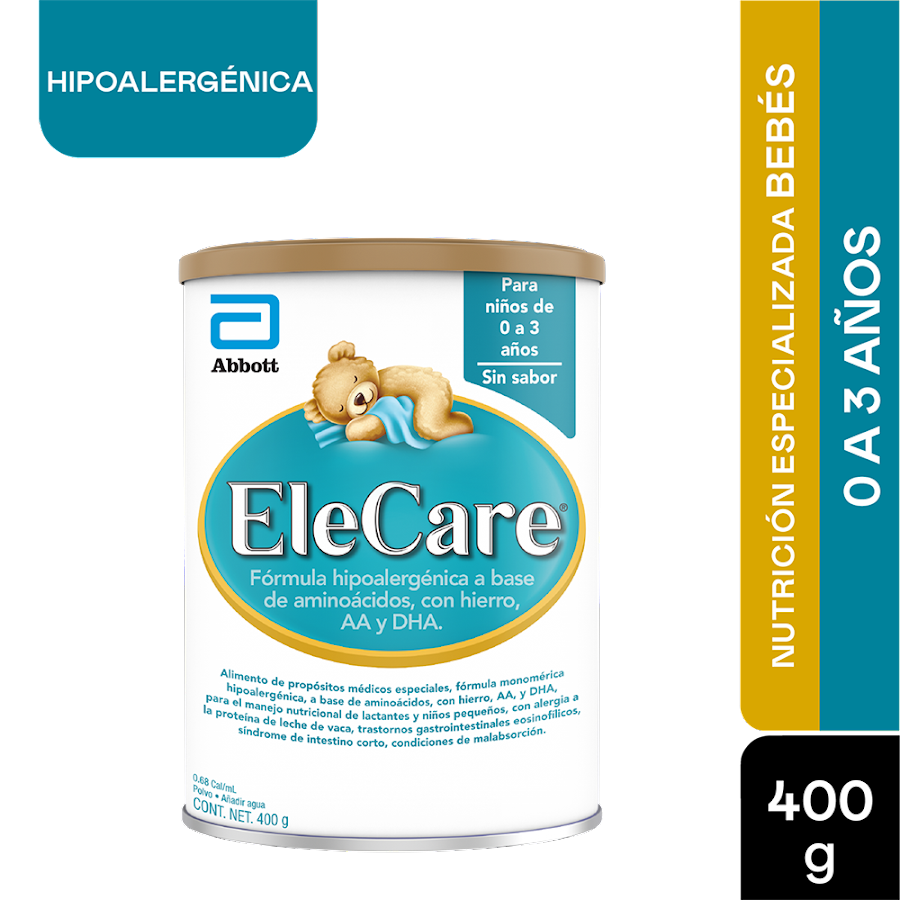FÓRMULA INFANTIL ELECARE HIPOALERGENICA 0-3 AÑOS X400G