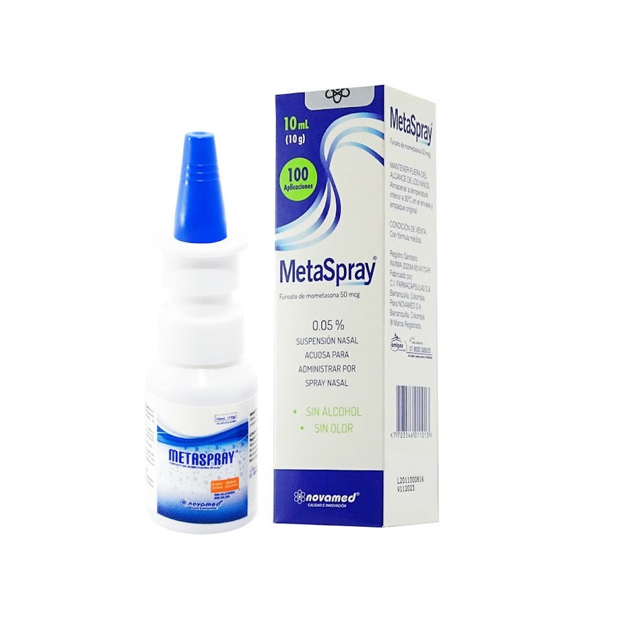 METASPRAY 50MCG SPRAY NASAL FRASCO X10ML. NOVAMED MOMETASONA