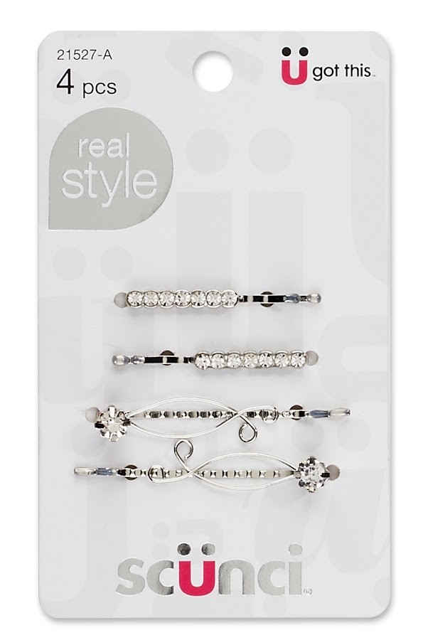 Ganchos Para el Cabello Scunci Pedrería x4 und
