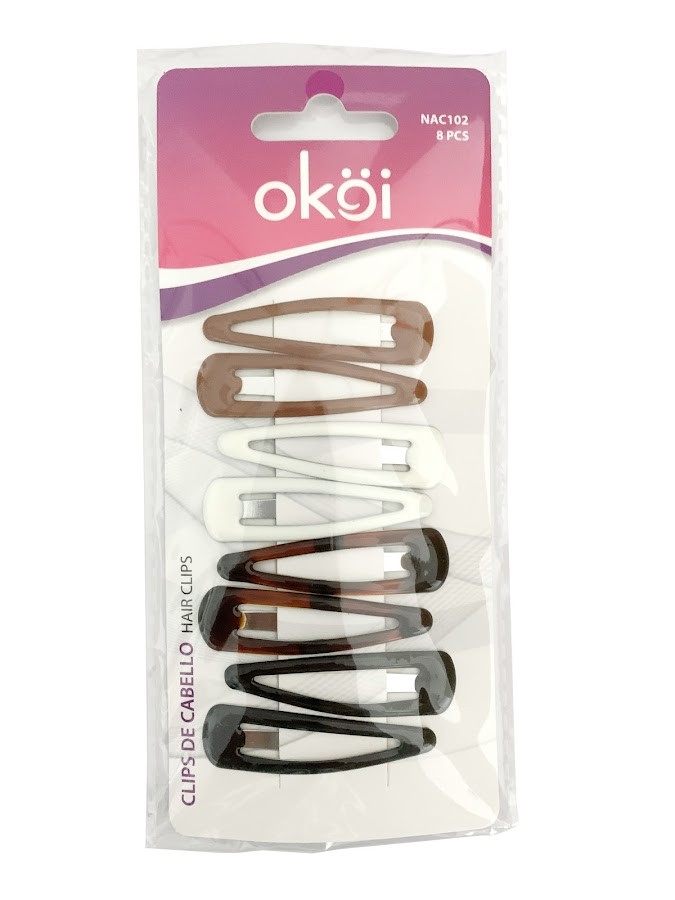 Clips Multicolor Para El Cabello x 8 pcs Okoi x 1und