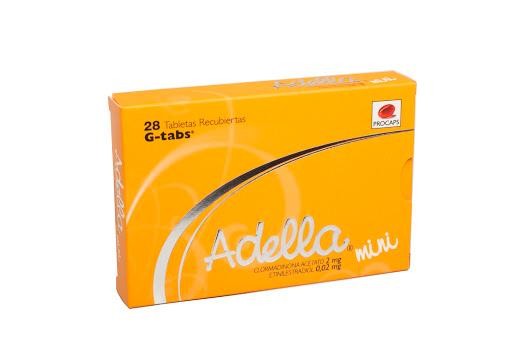 Adella G Tabs Mini 2/0.02Mg Caj.x28Tab.PRO Clormadinona Etinilestradio
