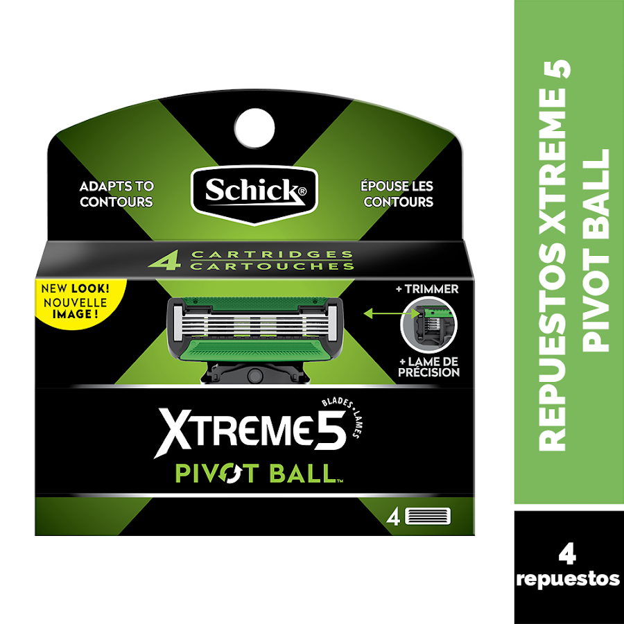 Repuestos Para Maquina de Afeitar Schick Xtreme 5 Pivot Ball x 5Und