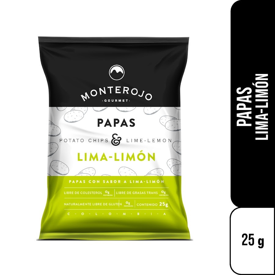 Papas Monterojo Lima Limon x 25Gr