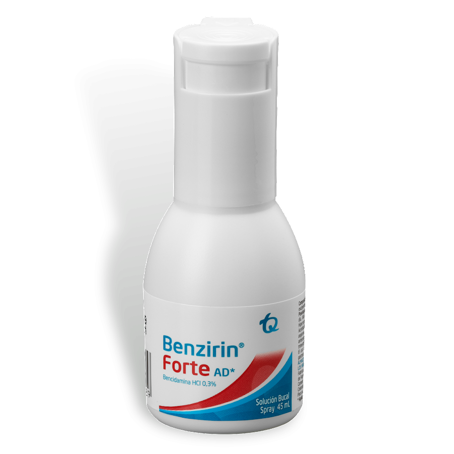 Benzirin Forte AD 0.3% Solución Bucal Frasco x45ml TQ Benzidamina HCI