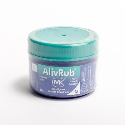 ALIV RUB Ungüento Tópico Frasco x50g. MK Alcanfor Mentol Eucalipto