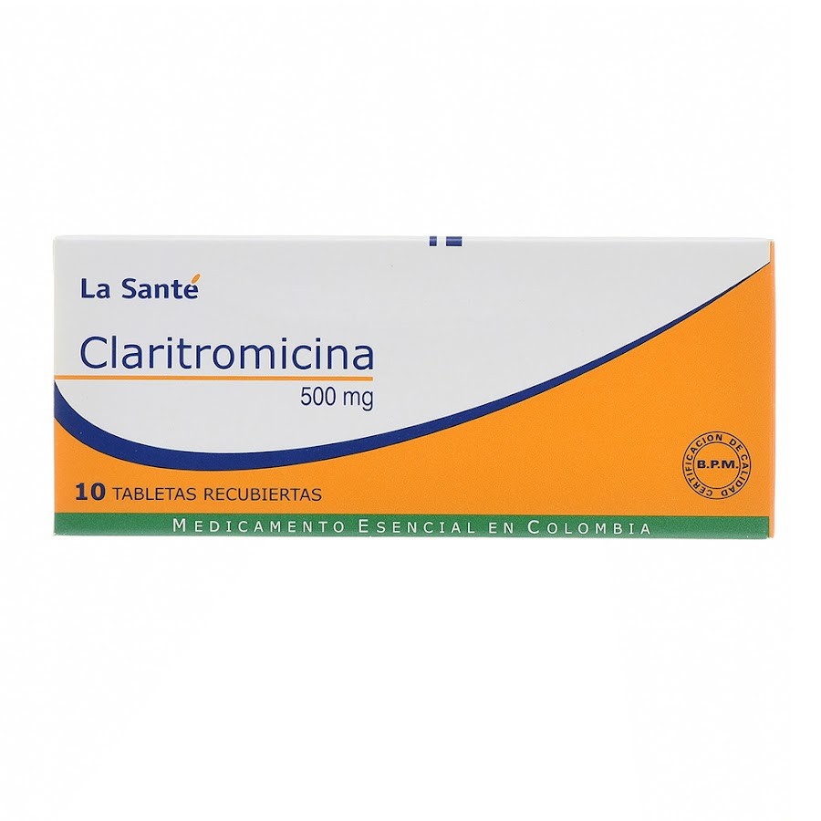 Claritromicina La santé 500 MG Caja x 10 Tabletas