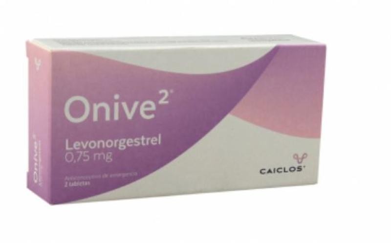 Onive 2 Caiclos levornogestrel 0.75 g Anticonceptivo Caja x 2 Tabletas