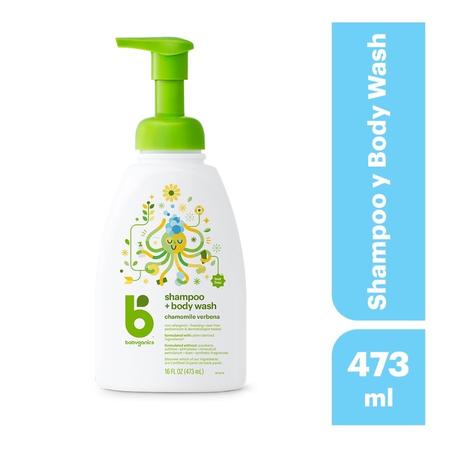 Shampoo y Gel de Baño Babyganics Manzanilla Verbena x 473Ml
