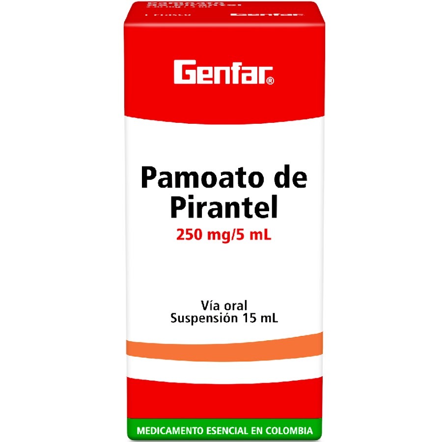 Pamoato De Pirantel Genfar 250Mg Jarabe Frasco X15Ml.