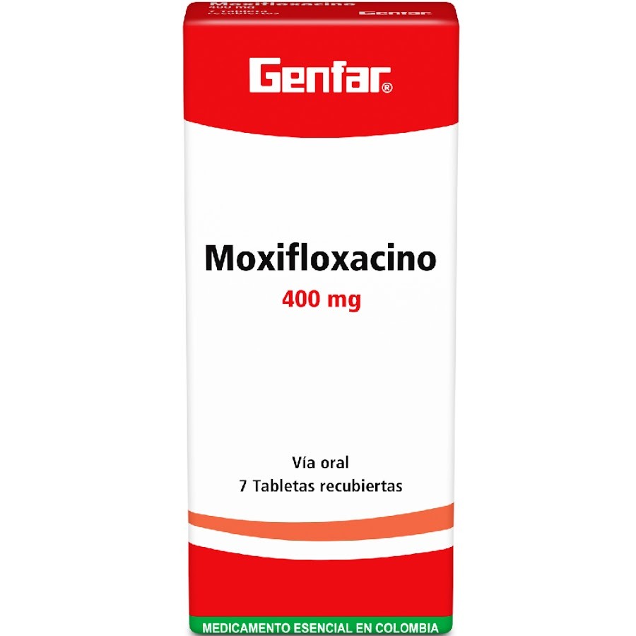 MOXIFLOXACINO GENFAR 400MG TABLETAS CAJA X7TAB.