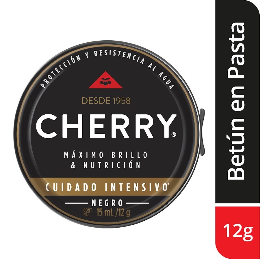 Betún CHERRY Máximo Brillo y Tratamiento Negro x12g.