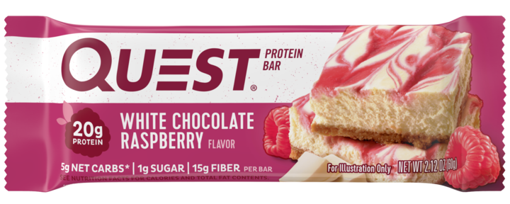 Barra de Proteina Quest Chocolate Blanco Frambuesa x 60gr