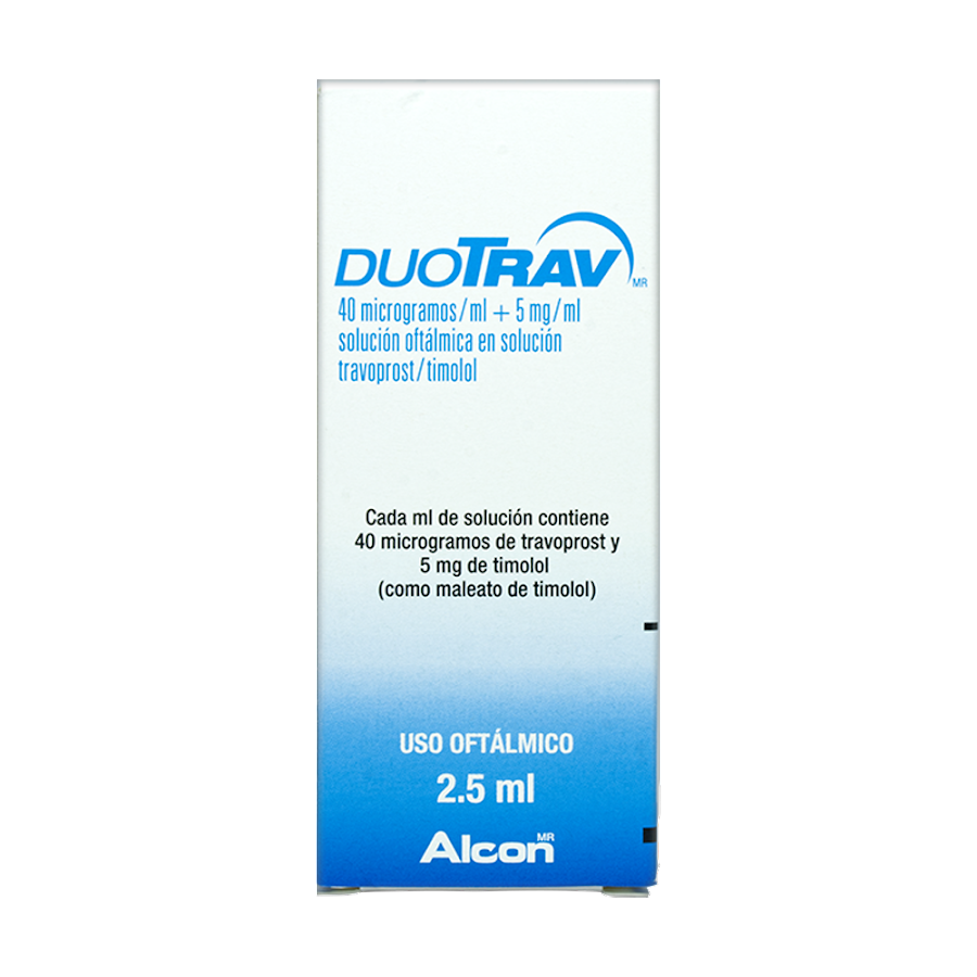 Duotrav 0.04/5Mg Frasco X2.5Ml. Alcon  Travoprost Timolol