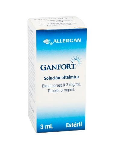 Ganfort 0.3/5Mg Solución Frasco X3Ml. Allergan Bimatoprost Timolol
