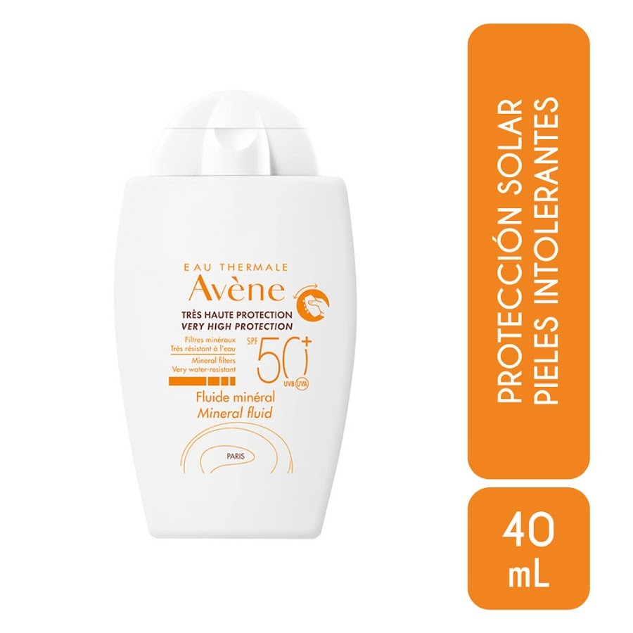 Agua Mineral Solar Avene Pieles Sensibles. Intolerantes. SPF 50+ 40mL