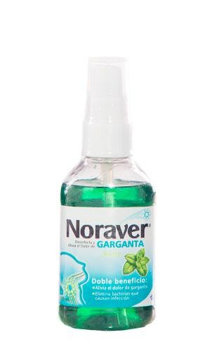 Noraver Garganta Menta Spray Fco. x120ml TQ Benzocaína Cetilpiridinio