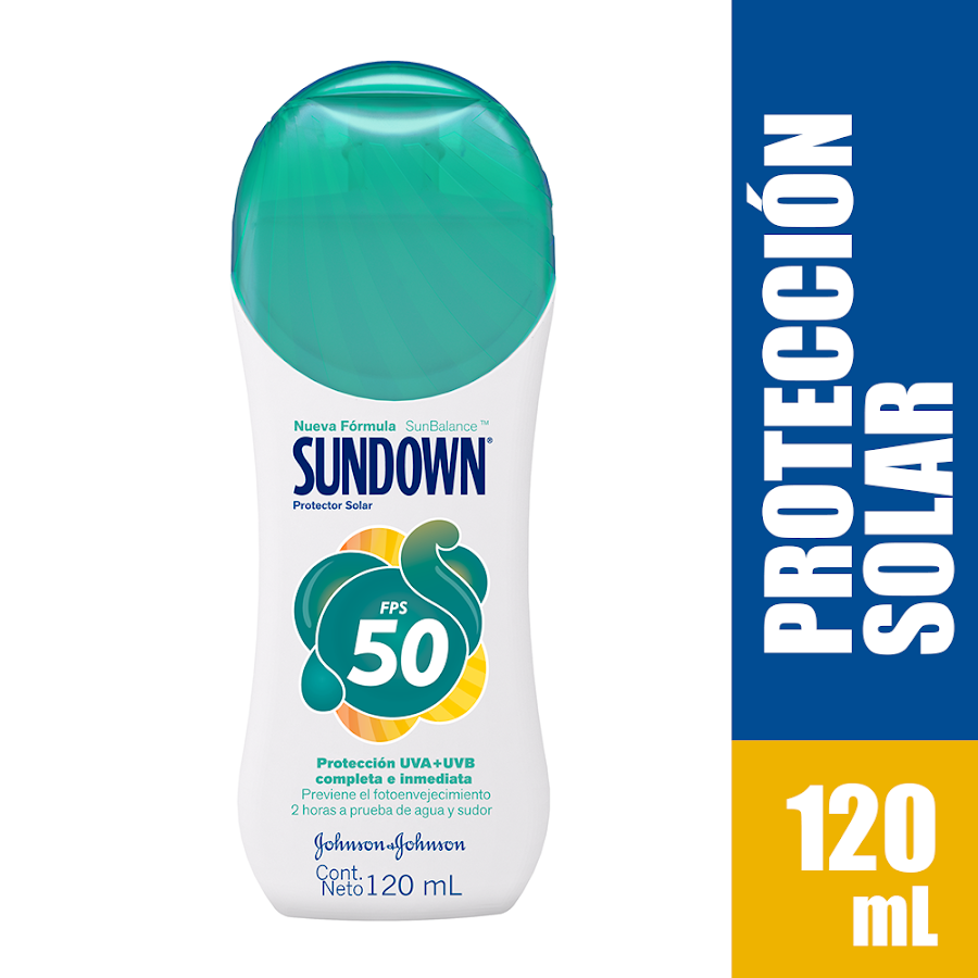 PROTECTOR SOLAR SUNDOWN SUN BALANCE SPF50 UVA + UVB X120ML.