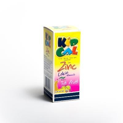 KidCal TutiFrutti 7.5/300mg Sus.Oral x180Ml.FAR Zinc Calcio Vitamina D