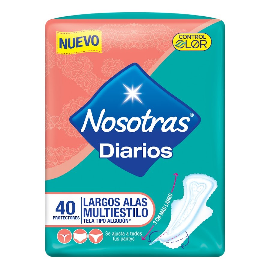 Protectores Nosotras Largos Alas Multiestilo x 40 Unid