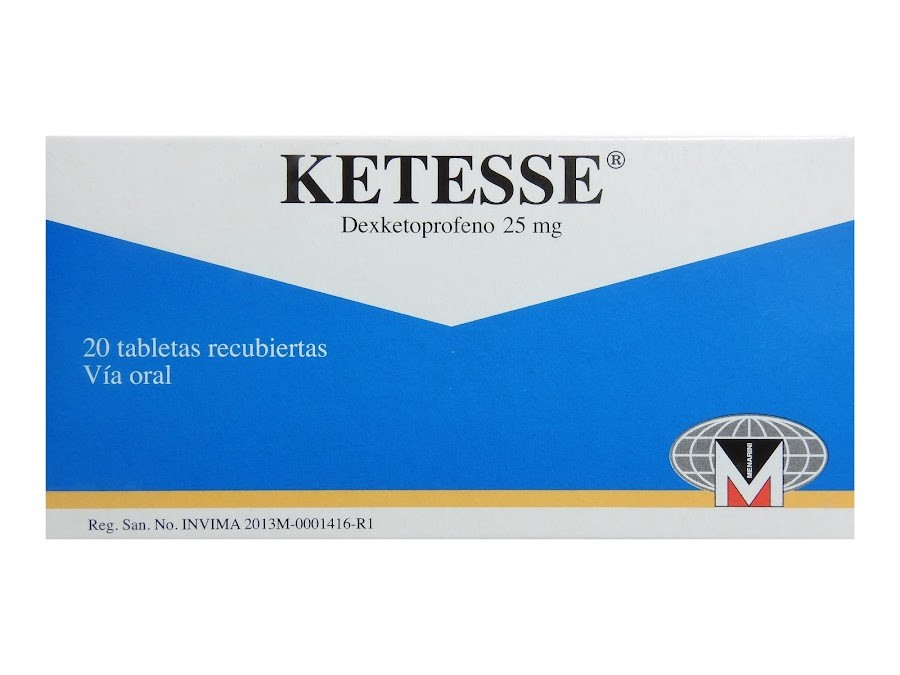 Ketesse 25Mg Menarini Dexketoprofeno Tabletas Caja x 20Tab