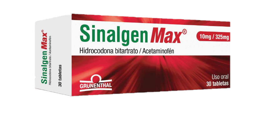 Sinalgen Max 10/325Mg Caja X 30 Tab Hidrocodona Bitartrato Acetaminofe