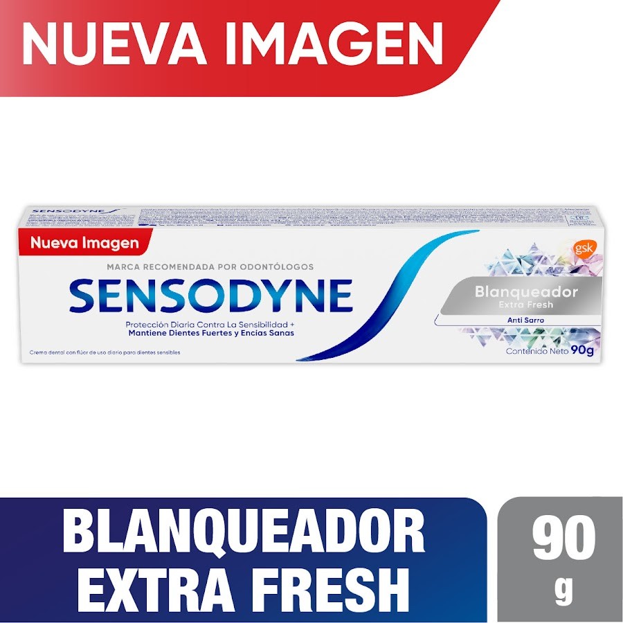 Sensodyne Blanqueador  Extra Fresh- Sensibilidad dental, 90 g