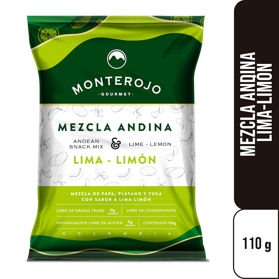 Pasabocas Monterojo Mezcla Andina Lima Limon 110Gr