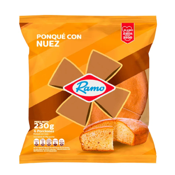 Ponqué RAMO Nuez x230g