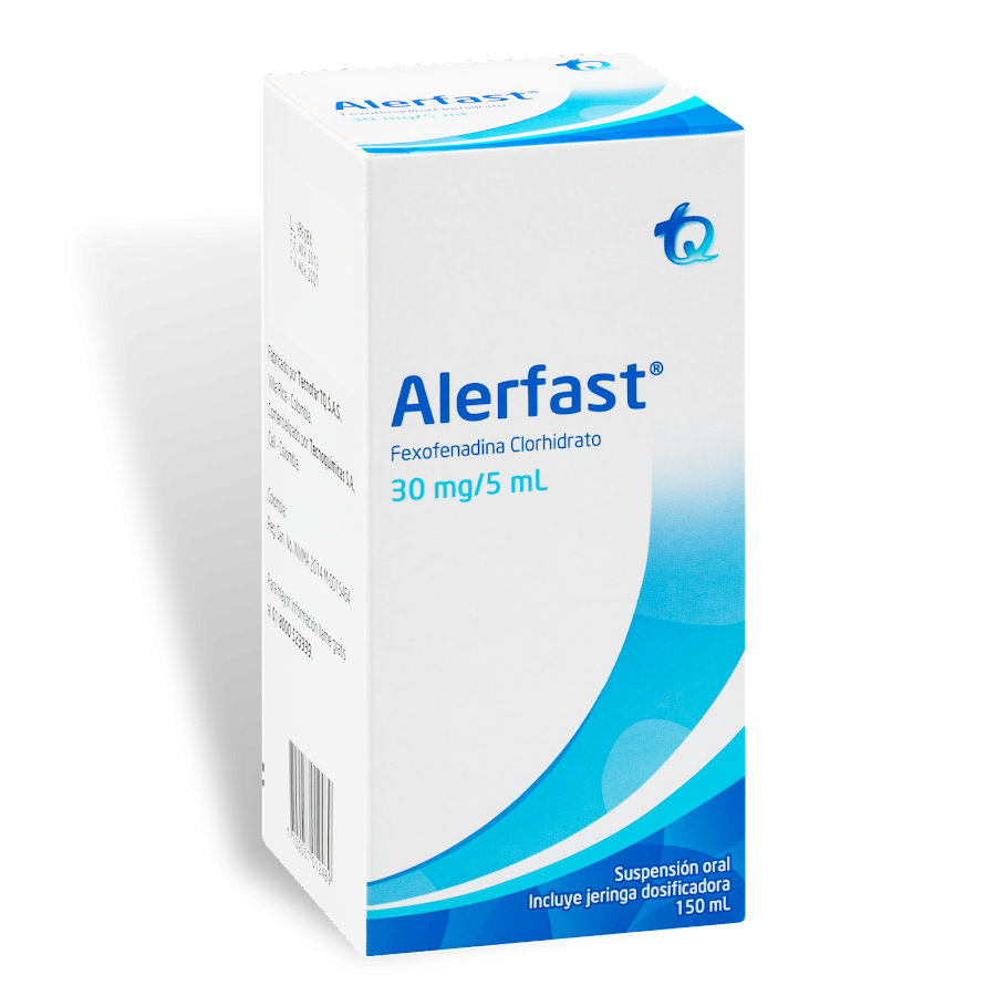 Alerfast 30Mg/ Suspensión Frasco X150Ml. Tq Fexofenadina Clorhidrato